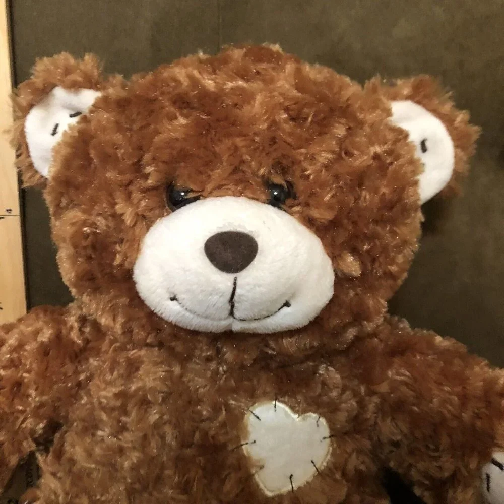 Build-A-Bear  Champ Brown Patch Work - Stitched Teddy Bear Plush BABW Gift - Picture 9 of 10